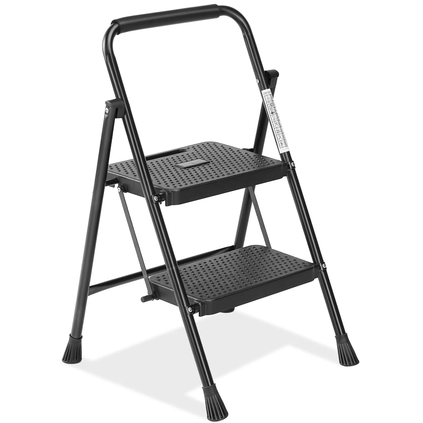2/3-Step Folding Ladder Stool 800 lbs - Anti-Slip