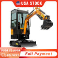 Mini Excavator 1 Ton Crawler Excavator 13.5HP B&S Engine Enclosed Cab Samll Digger Door to Door Shipping