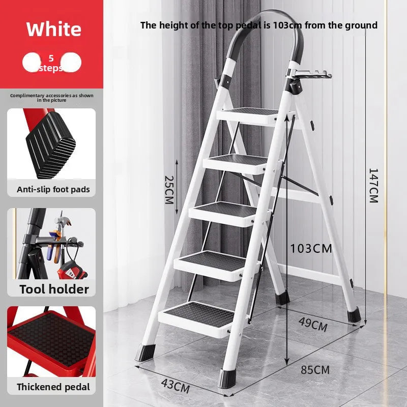 Herringbone ladder Household ladder Folding telescopic multifunctional indoor stairs Thickened climbing ladder Escalator