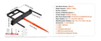 39" Hay Spear Bale Spears 1600lbs Loading Capacity Skid Steer Loader Tractor Bucket Attachment with 17.5" Stabilizer
