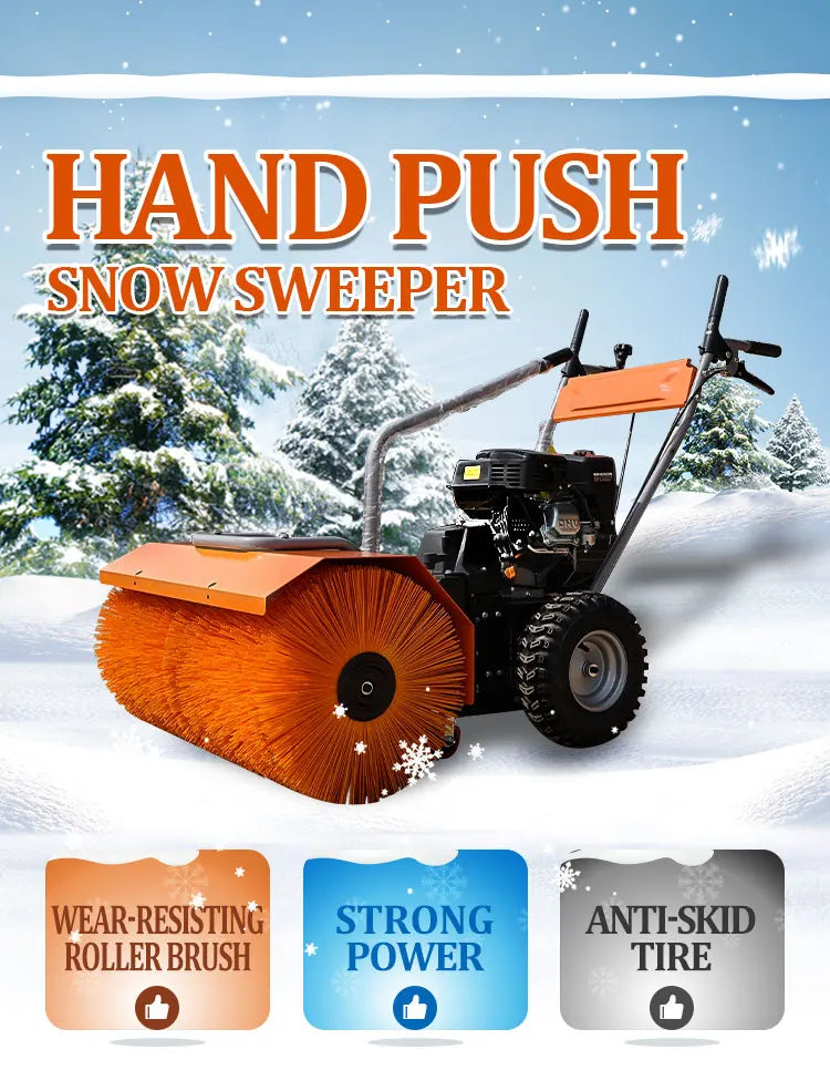 Small Fully Automatic Hand-held Snow Sweeper Municipal Sanitation Household Small Snow Sweeper