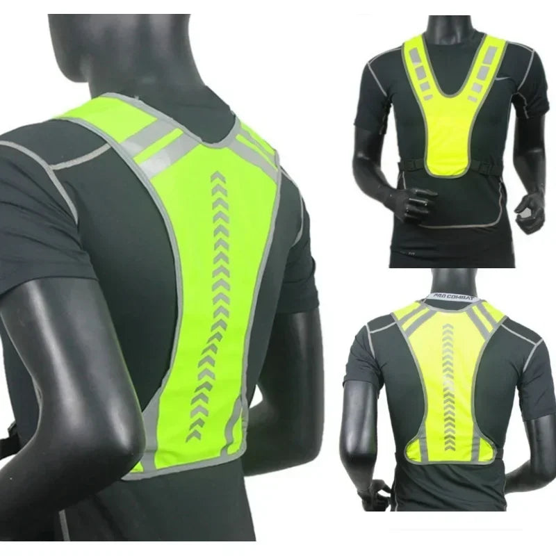 Night Reflective Cycling Vest - Hi-Vis Traffic Coat