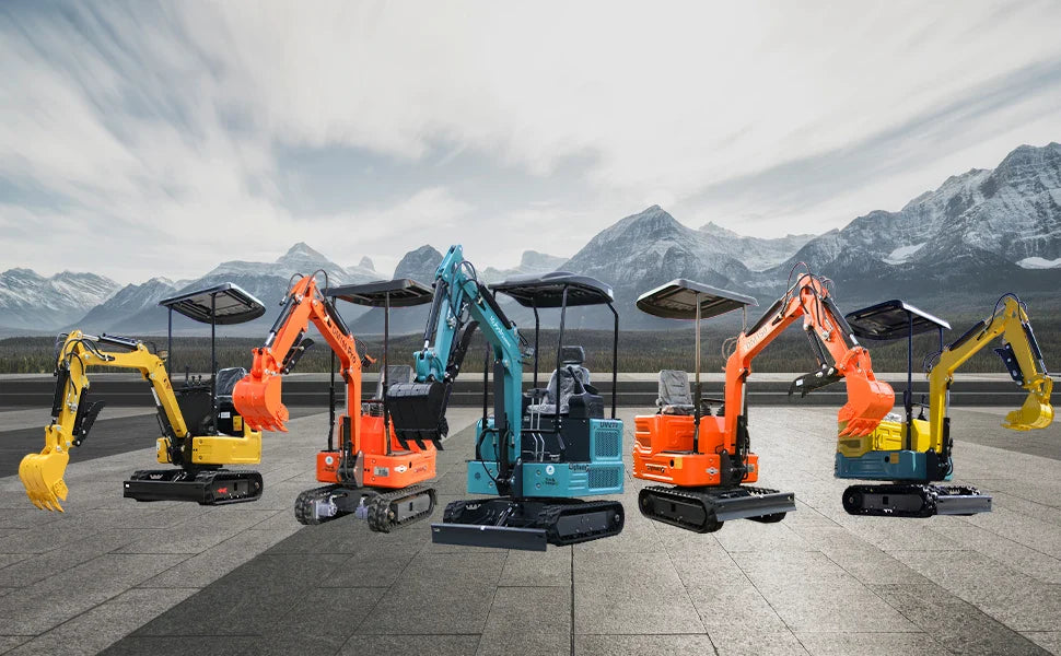13.5hp 1 Ton Mini Excavator Trench Digger with Ceiling,Mechanical Thumb clamp, USA Stock CE/EPA/EURO5 compliance certificates