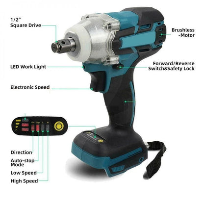 520Nm Brushless Impact Wrench 1/2" for Makita 18V