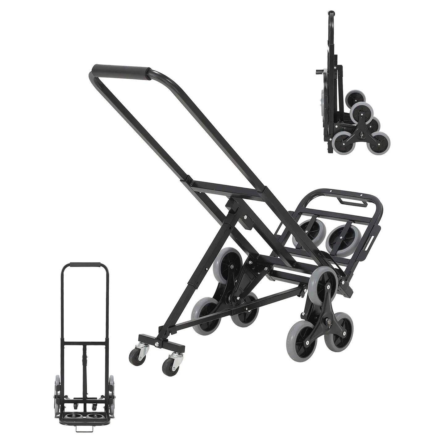 3-in-1 Stair Climbing Hand Truck 330 lbs, 10 Wheels