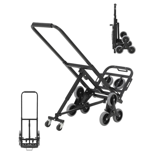 3-in-1 Stair Climbing Hand Truck 330 lbs, 10 Wheels