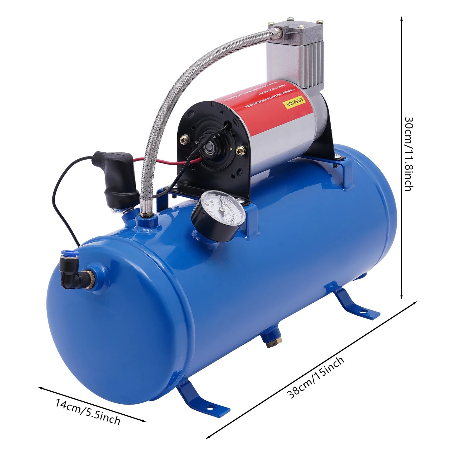 12V Air Compressor 100 PSI with 6L Tank & Air Horn Kit