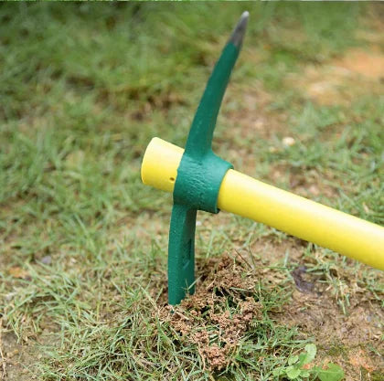 1pc, Forged Weeding Garden Pick Axe With Fiberglass Handle For Loosening Soil, Gardening, Camping Or Prospecting