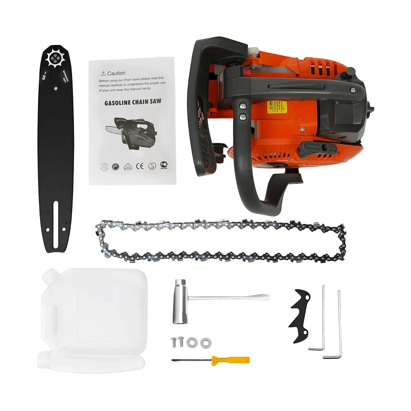 Top Handle Chainsaw Gasoline Chainsaw 2-Stroke Engine Chainsaw 12 Inch Gasoline Chainsaw 25.4Cc
