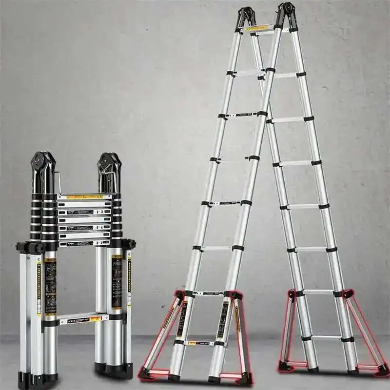 Aluminum Alloy Multifunction Telescopic Ladders Household Folding Herringbone Ladder Safety Engineering Ladders Lift Stairs