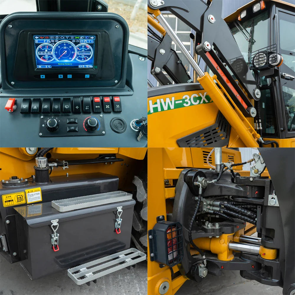 7.8 ton Excavator Loader 4x4 Backhoe Loader Multi-Purpose 4WD All-Terrain Diesel Agricultural Tractor Construction Machinery