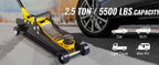 2.5T Floor Hydraulic Jack Pneumatic Low Profile Floor Jack Heavy-Duty Steel Racing Floor Jack with Piston Lift Pump
