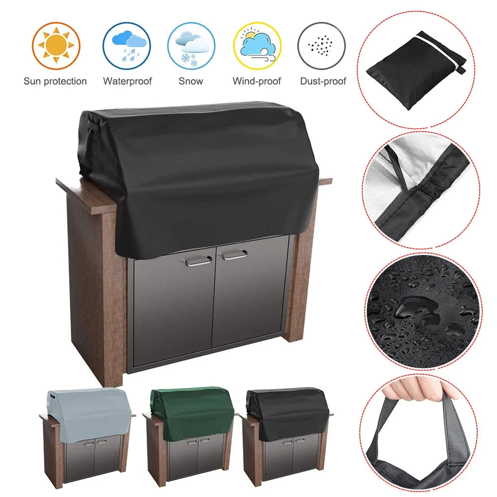 Grill Anti-Dust Cover Waterproof Wood Stove Covers Heavy Duty Protector Cover Use for Outdoor Garden Anti-UV