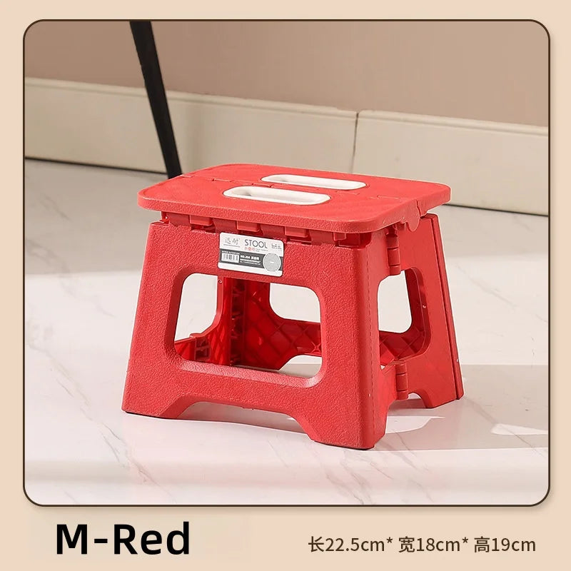 Lightweight Folding Step Stool - Non-Slip Plastic