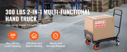 300 lbs Aluminum Folding Hand Truck - Lightweight Dolly