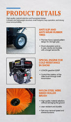 Small Fully Automatic Hand-held Snow Sweeper Municipal Sanitation Household Small Snow Sweeper