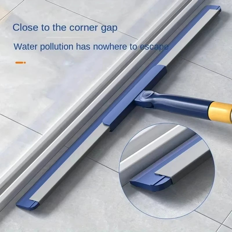 Portable Silicone Telescopic Scraper Mop Household Sweeping Floor Scraping Efficient Cleaning Toilet And Bathroom Brush