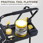 5 Step Folding Ladder with Handrails, 500 Lbs Capacity, Anti-Slip Pedals & Tool Platform for Home Kitchen Office