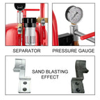 Sand Blaster 10Gal Portable Air Sandblaster 125Psi Pressure Sand Blasting Kit for Special Surface Treatment of Material