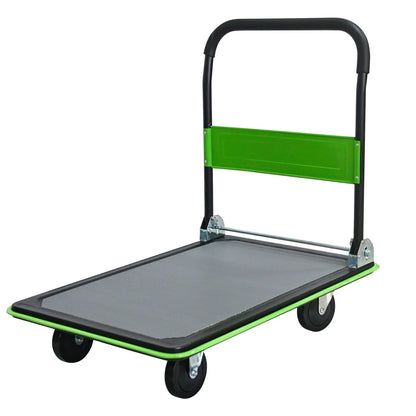 Foldable Flatbed Cart 660 lbs with Swivel Wheels