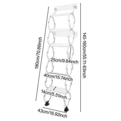 Wall Mounted Pull-Down Attic Ladder 6/7/8 Steps