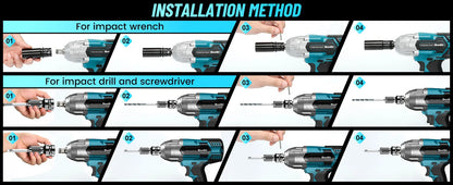 Cordless Impact Wrench 650Nm 1/2" with 2 Batteries