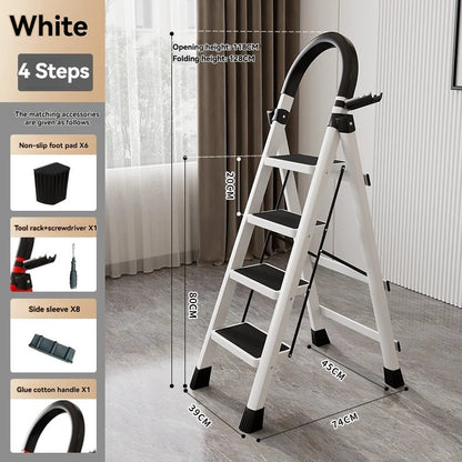 Folding Zigzag Step Ladder - Wide Pedal Indoor