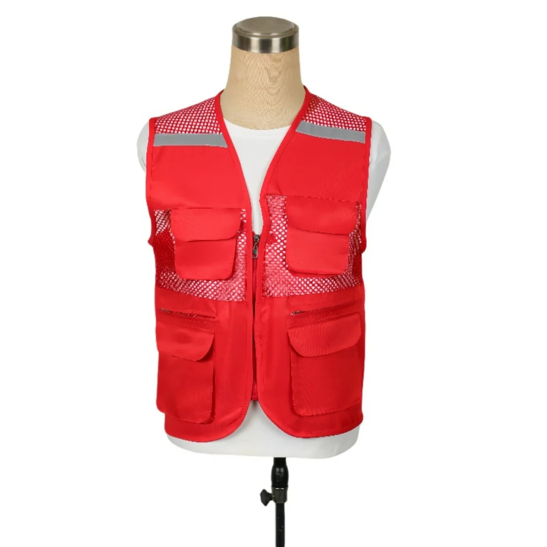Thin Mesh Multi-Pocket Vest - Camping & Fishing