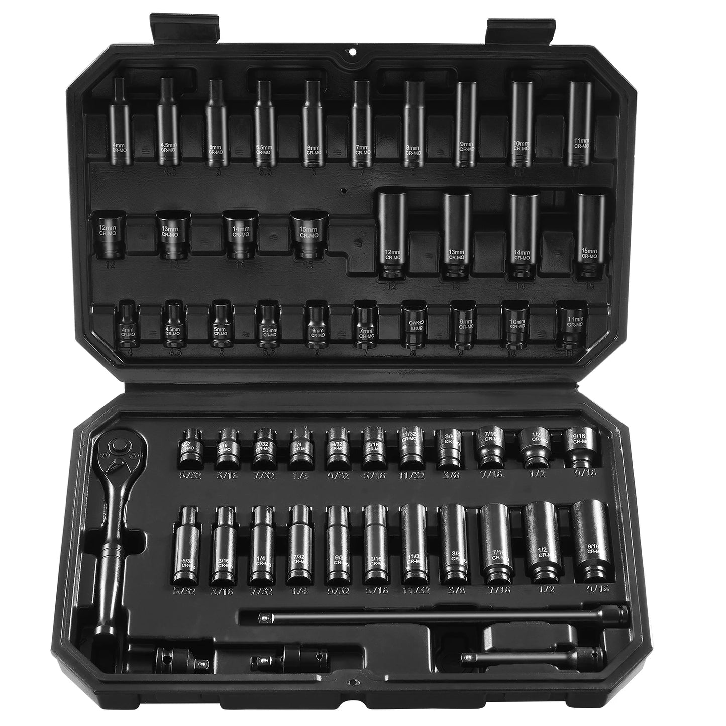 Impact Socket Set Deep & Shallow Cr-V with Case