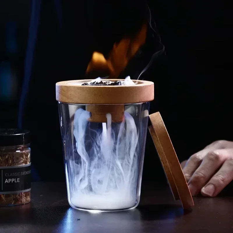 Cocktail Smoker Set Old Fashioned Beverage Smoker Infuser with 5 Flavor Wood Chips for Whiskey Bar Beverage Kitchen Gift