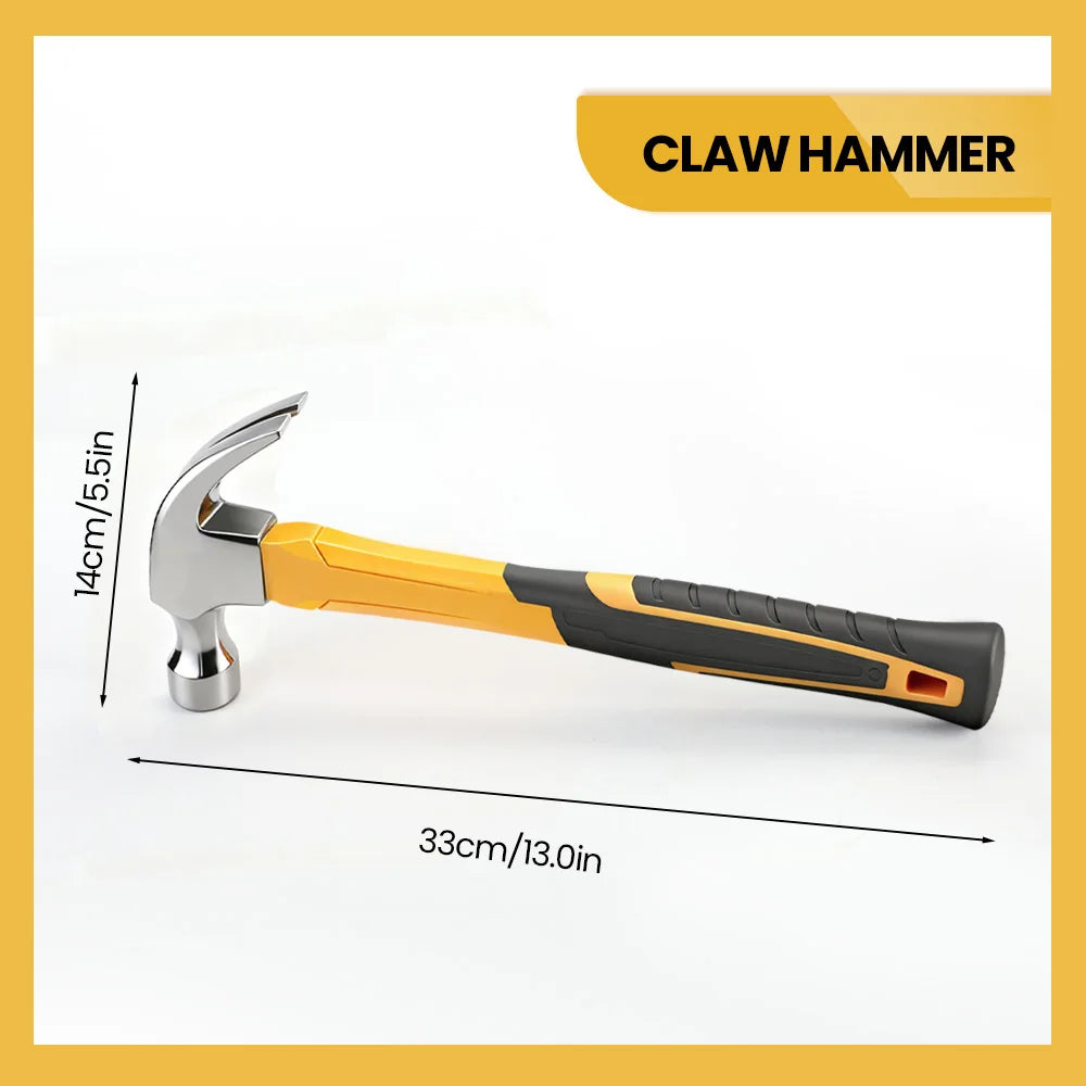 Hammer Set,Rubber Mallet,Claw Hammer With Shock Reduction Grip Fit for Indoor and Outdoor Furniture Decoration