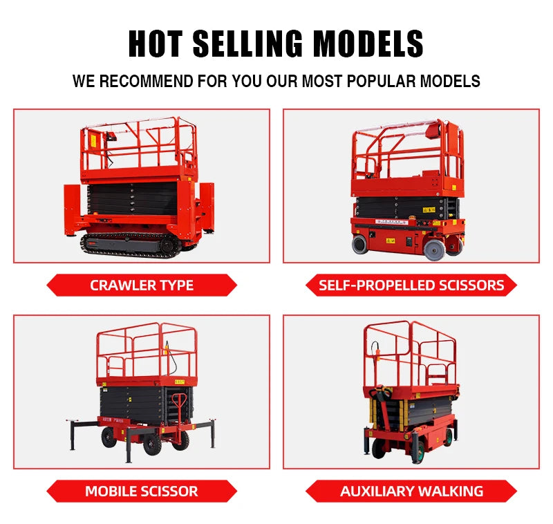 6m 8m 10m 12m 14m Aerial Work Platform Full Automatic Lift Portable Electric Scissor Lifts Table For Indoor Use