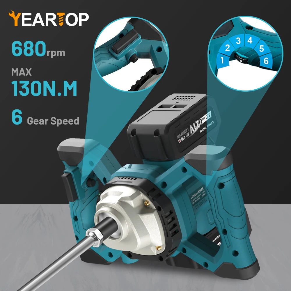 Cordless Paint & Concrete Mixer for Makita 18V