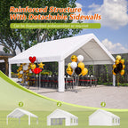 20x20FT Party Tent with 2 Storage Bags & Removable Sidewalls, Outdoor Canopy for Wedding, BBQ, Camping, Commercial Use