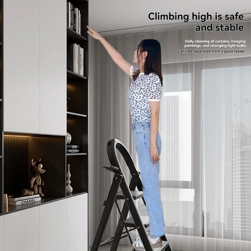 Folding Zigzag Step Ladder - Wide Pedal Indoor