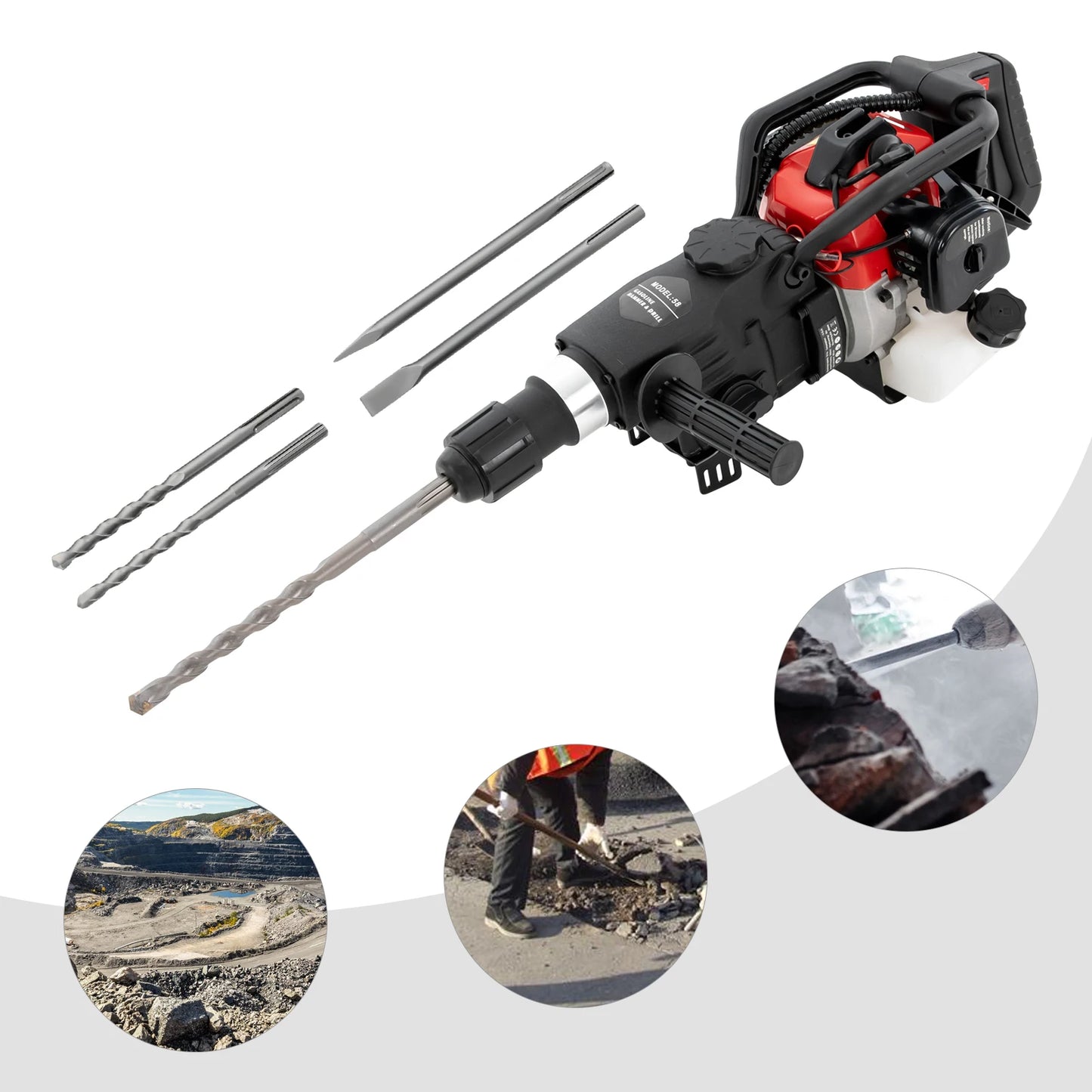 33CC Hand-Pull Start Demolition Jack Hammer
