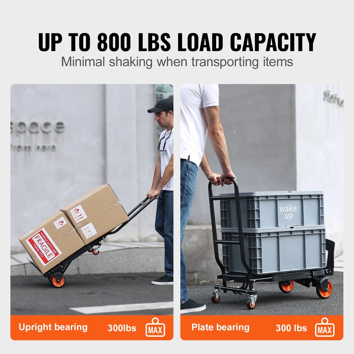 300 lbs Aluminum Folding Hand Truck - Lightweight Dolly