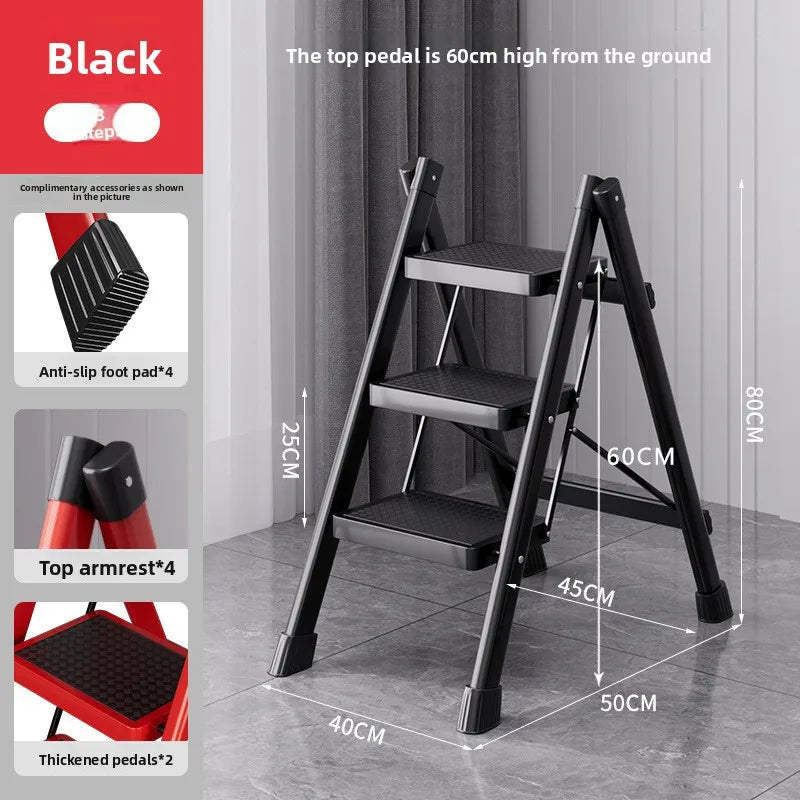 Herringbone ladder Household ladder Folding telescopic multifunctional indoor stairs Thickened climbing ladder Escalator