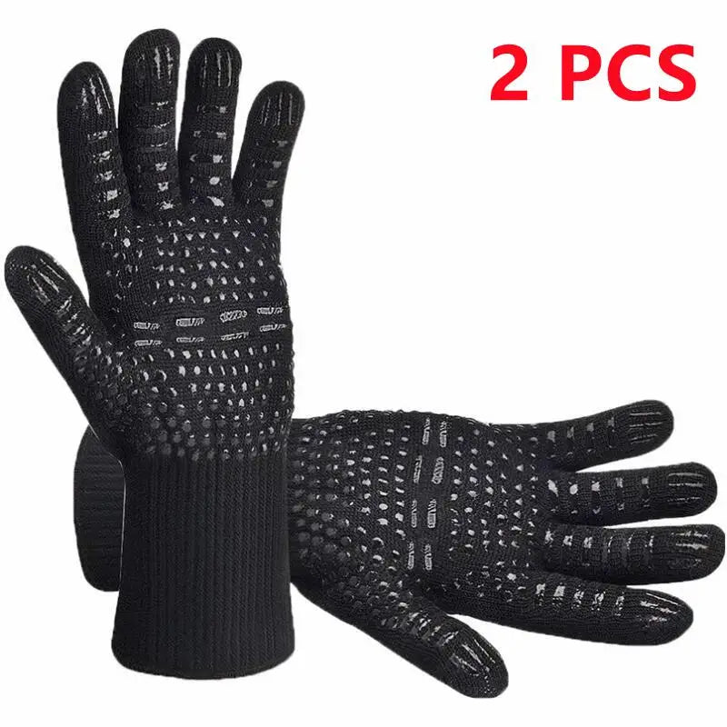 Temperature Resistance Microwave Oven Gloves Oven Mitts 500-800 Degrees Fireproof Barbecue Heat Insulation BBQ Gloves