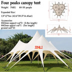 Single Double Pole Star Canopy Tents Octopus Canopy Thicken 900D Oxford Cloth Shape Stretch Canopy Outdoor Peaks Starshade Tents