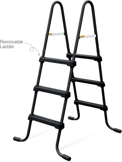 3-Step Above Ground Pool Ladder with Non-Slip Feet