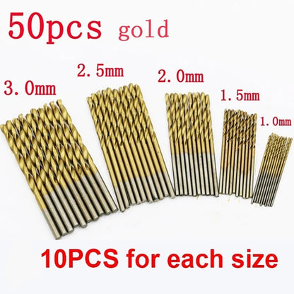 Titanium Coated HSS Drill Bit Set (50/100 Pcs)
