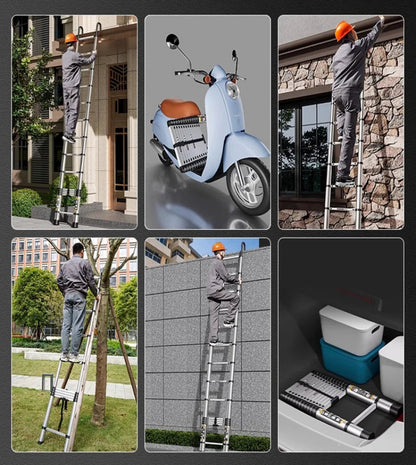 1.9-3.5M Stainless Steel Telescopic Folding Ladder