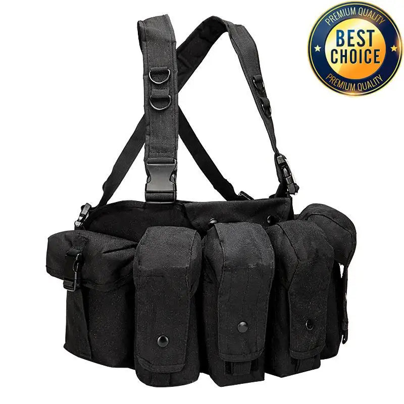 Molle Chest Rig Vest with AK Pockets - Quick Release