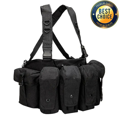 Molle Chest Rig Vest with AK Pockets - Quick Release
