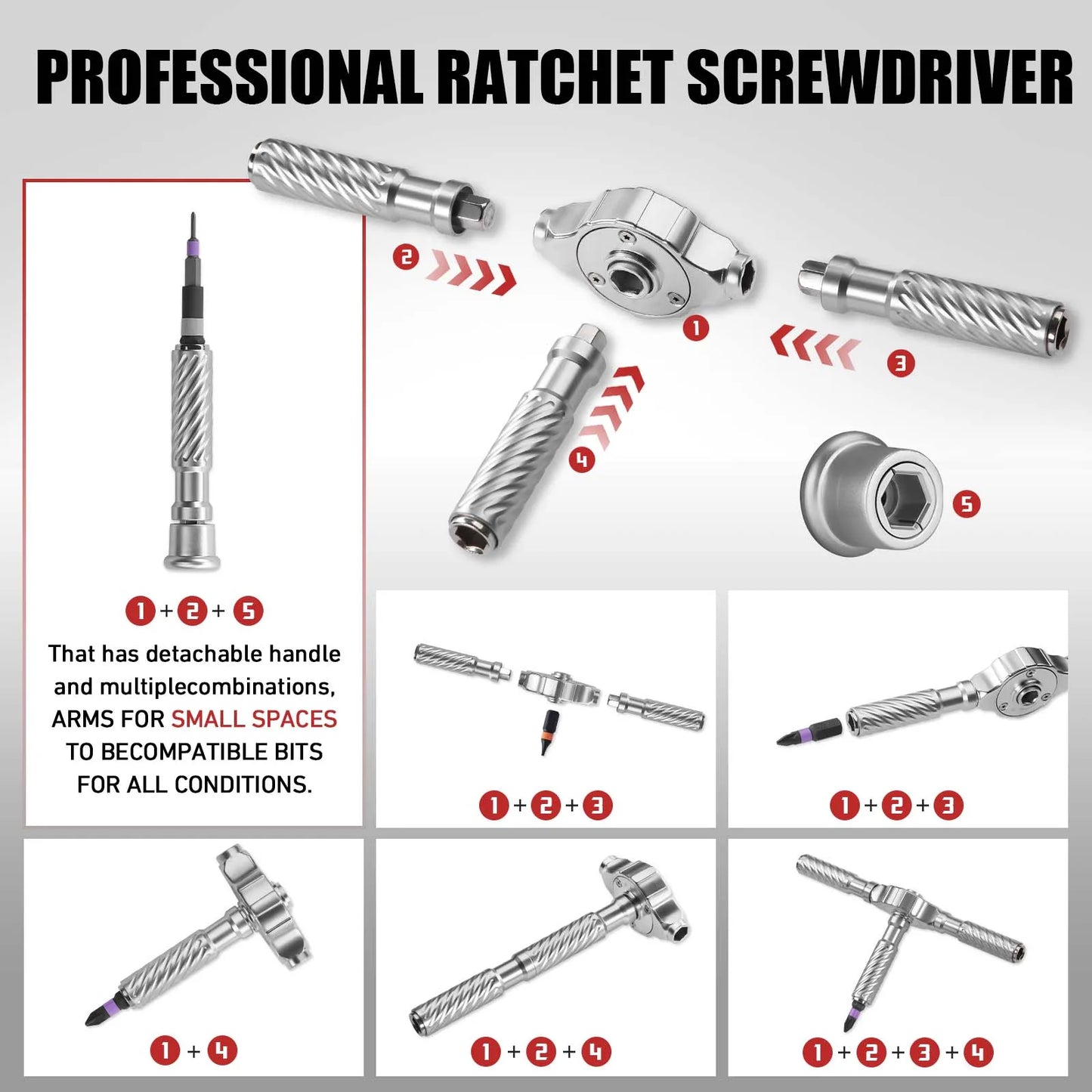 66-in-1 Ratchet Screwdriver Set with Magnetic Bits