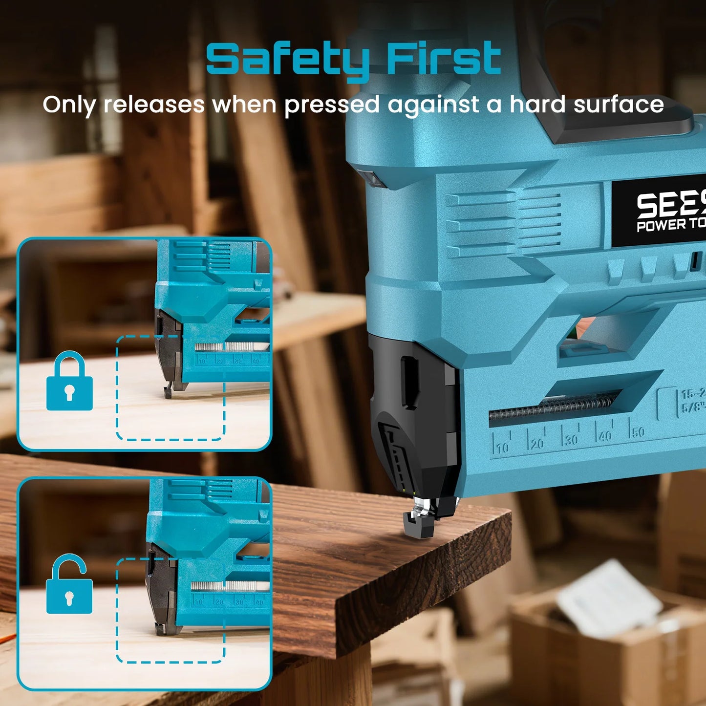 18GA Cordless Brad Nailer with 2 Batteries & 1000 Nails