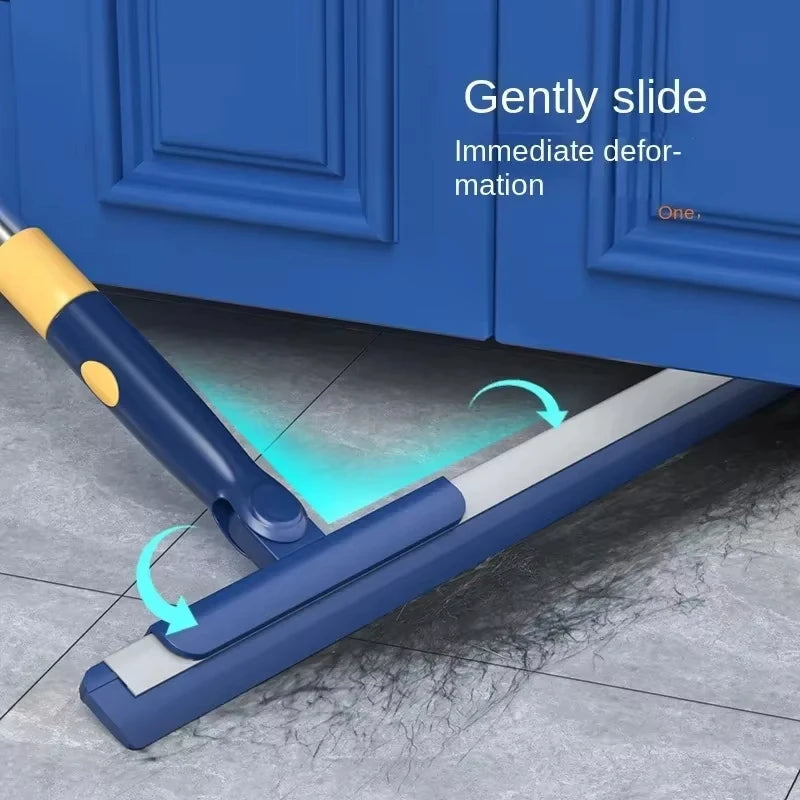 Portable Silicone Telescopic Scraper Mop Household Sweeping Floor Scraping Efficient Cleaning Toilet And Bathroom Brush