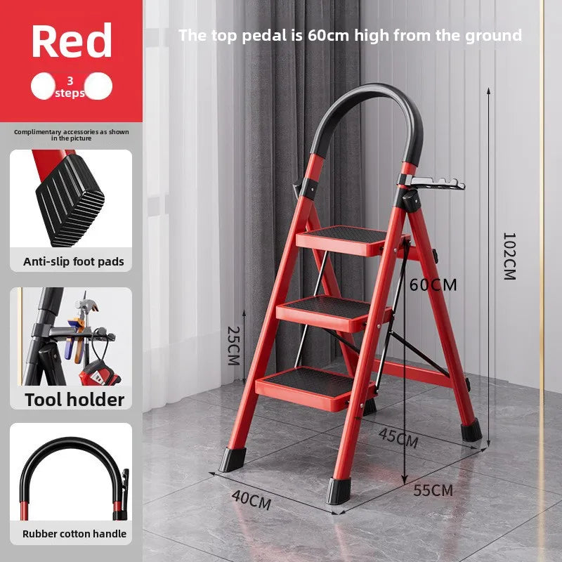 Herringbone ladder Household ladder Folding telescopic multifunctional indoor stairs Thickened climbing ladder Escalator