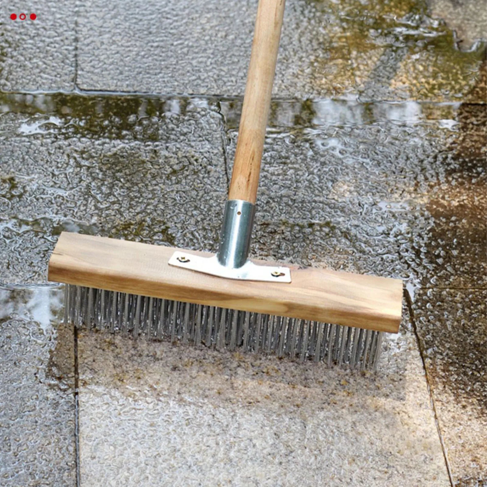 Floor Scrub Brush Heavy Duty Rough  Floor Brush Stainless Steel Wire Deck Scrub Cleaning Tool 20cm Heavy Duty Floor Brush